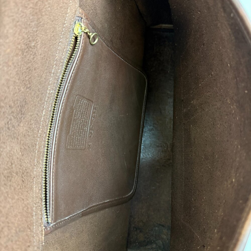 Vintage Coach Beekman Brown Leather Briefcase Laptop Bag Style 5266 - Picture 13 of 16